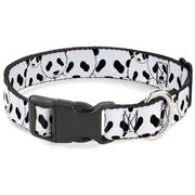 Plastic Clip Collar - Panda Bear Stacked Plastic Clip Collars Buckle-Down