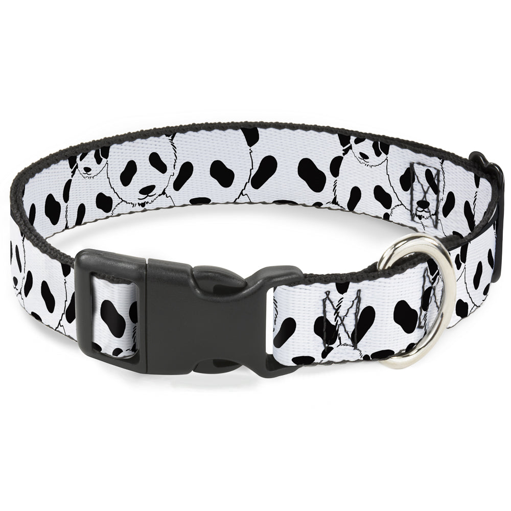 Plastic Clip Collar - Panda Bear Stacked Plastic Clip Collars Buckle-Down