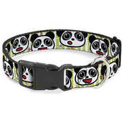 Plastic Clip Collar - Panda Bear Cartoon Bamboo Plastic Clip Collars Buckle-Down