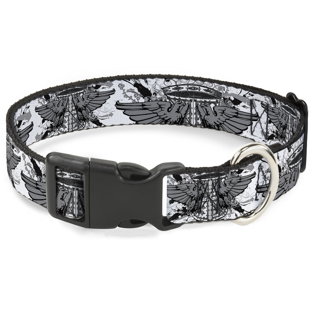 Plastic Clip Collar - Phoenix Shield White Plastic Clip Collars Buckle-Down