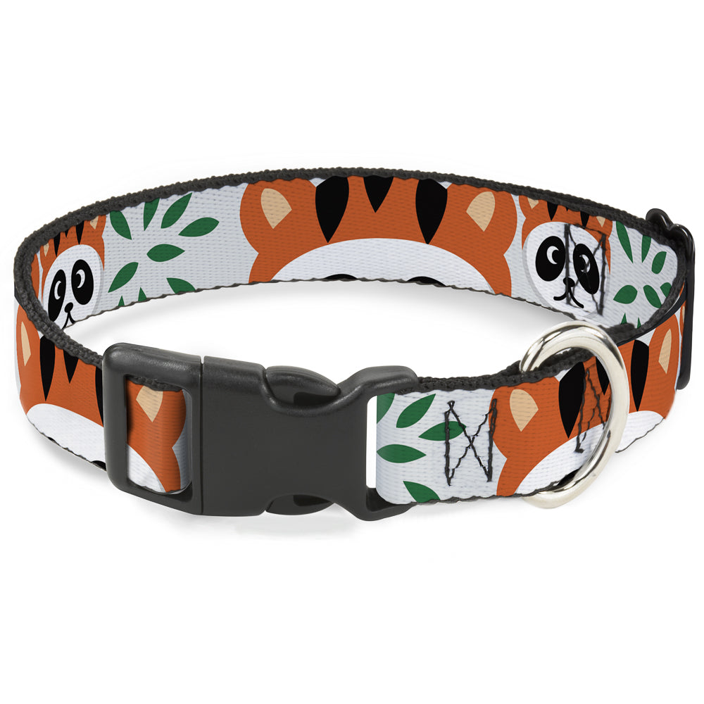 Plastic Clip Collar - Panda w/Tiger Hat Plastic Clip Collars Buckle-Down
