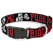 Plastic Clip Collar - Punk Princess Black/Red/White Plastic Clip Collars Buckle-Down
