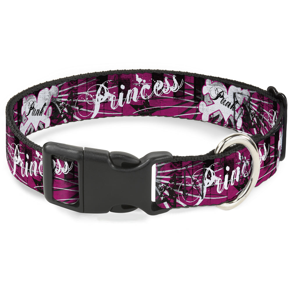 Plastic Clip Collar - Punk Princess w/Piano Keys Plastic Clip Collars Buckle-Down