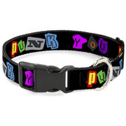 Plastic Clip Collar - Punk You Black/Full Color Plastic Clip Collars Buckle-Down