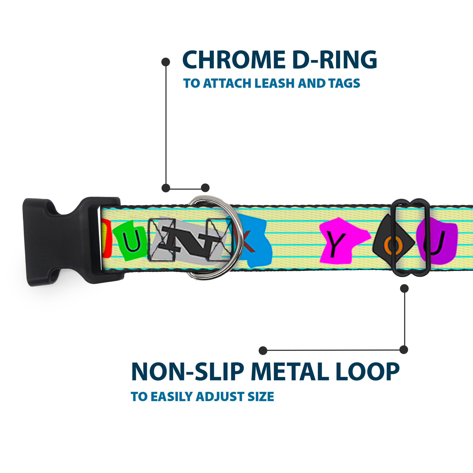 Plastic Clip Collar - Punk You Legal Pad/Full Color Plastic Clip Collars Buckle-Down