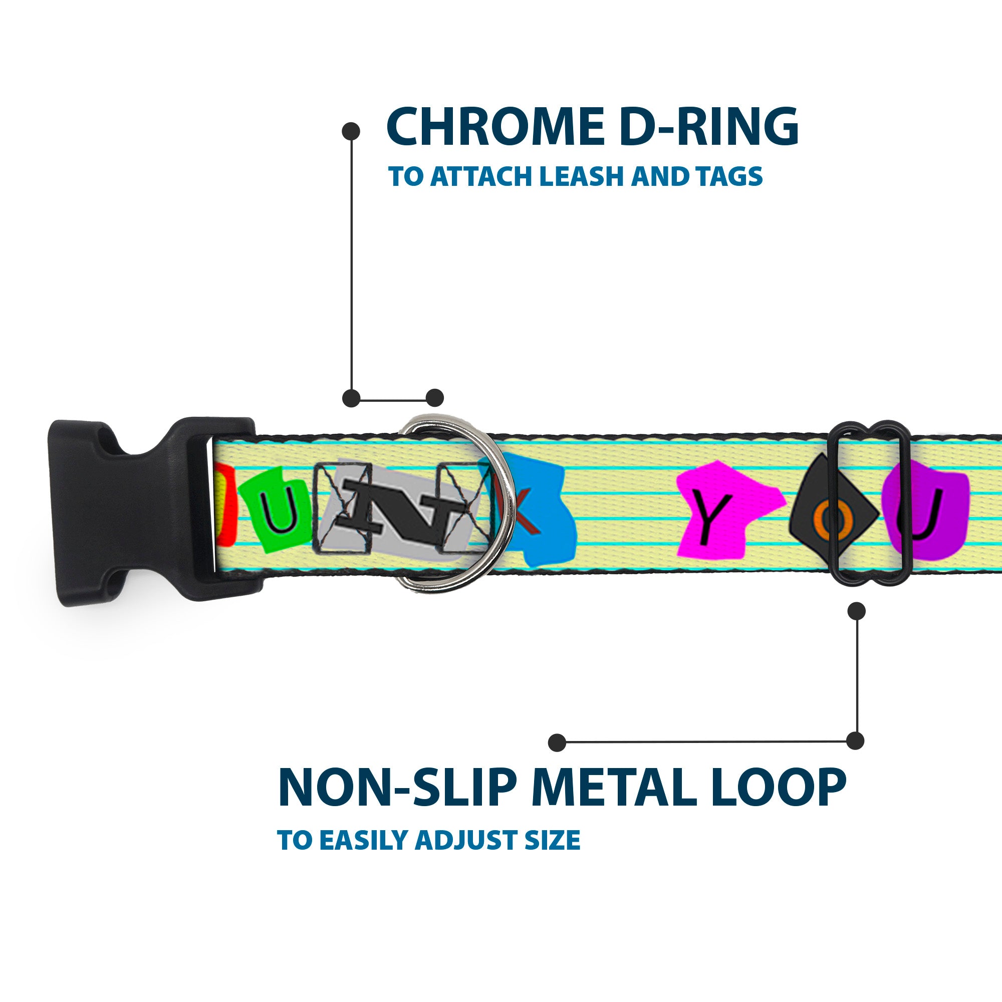 Plastic Clip Collar - Punk You Legal Pad/Full Color Plastic Clip Collars Buckle-Down