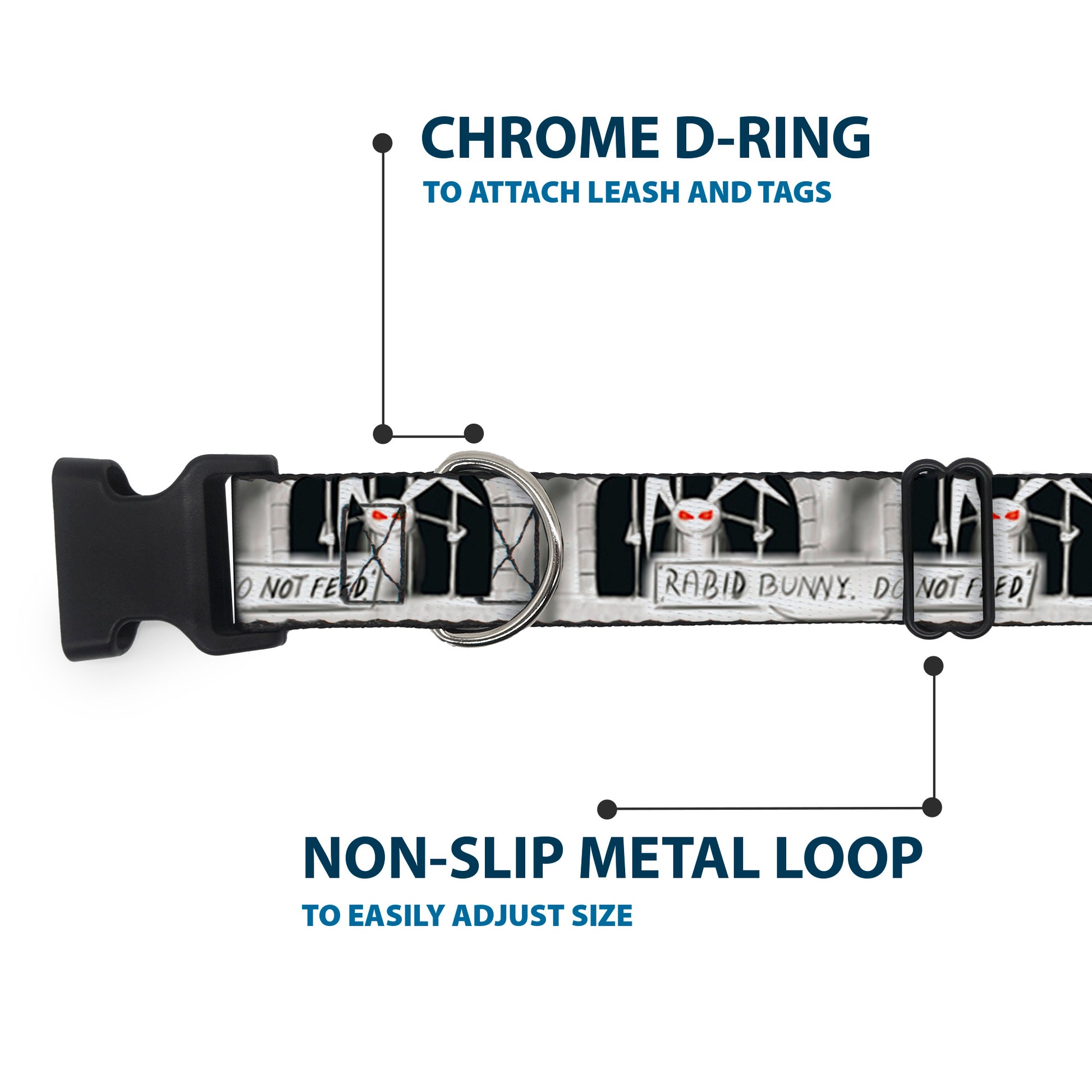 Plastic Clip Collar - Rabid Bunny Plastic Clip Collars Buckle-Down