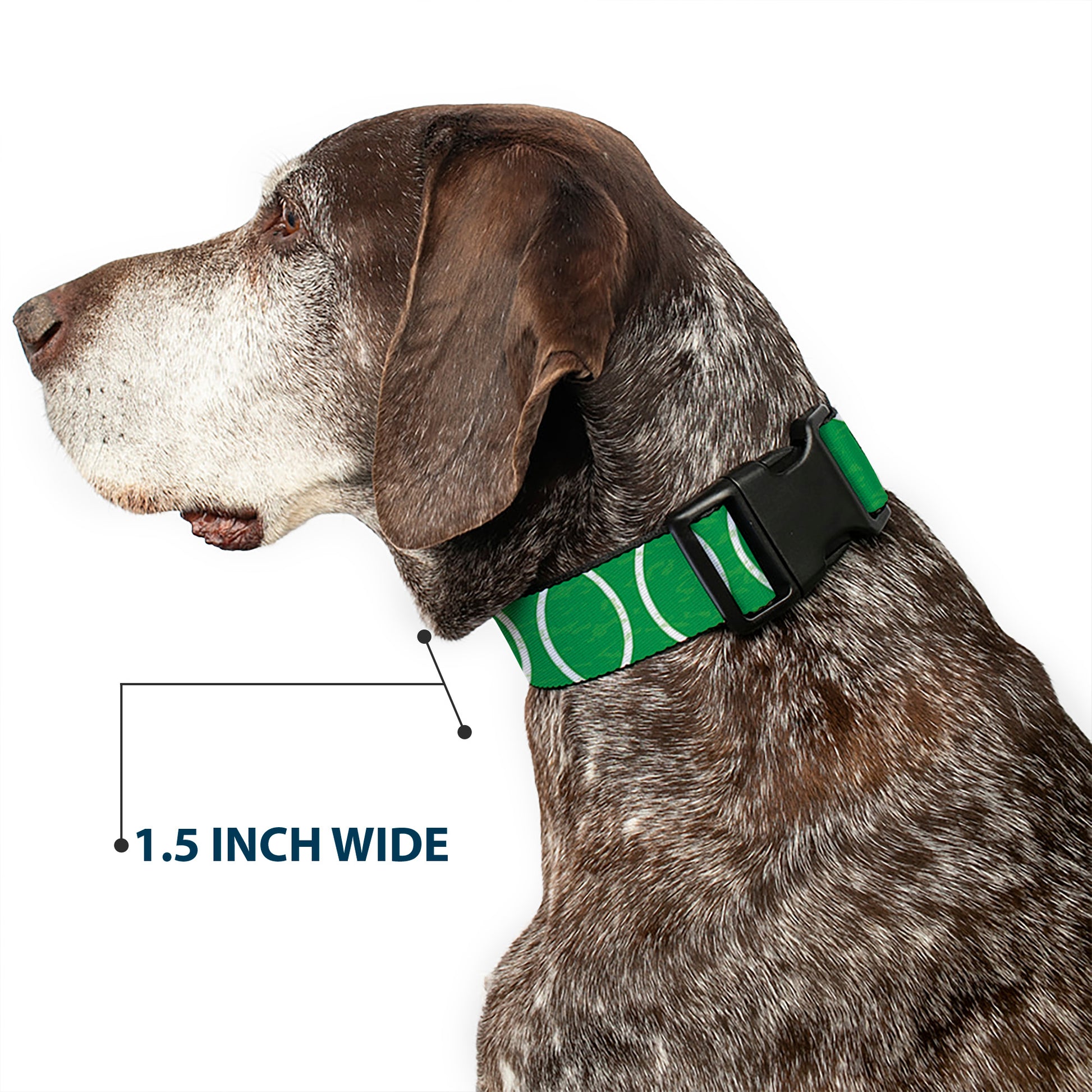 Plastic Clip Collar - Rings Camo Neon Green/White Plastic Clip Collars Buckle-Down