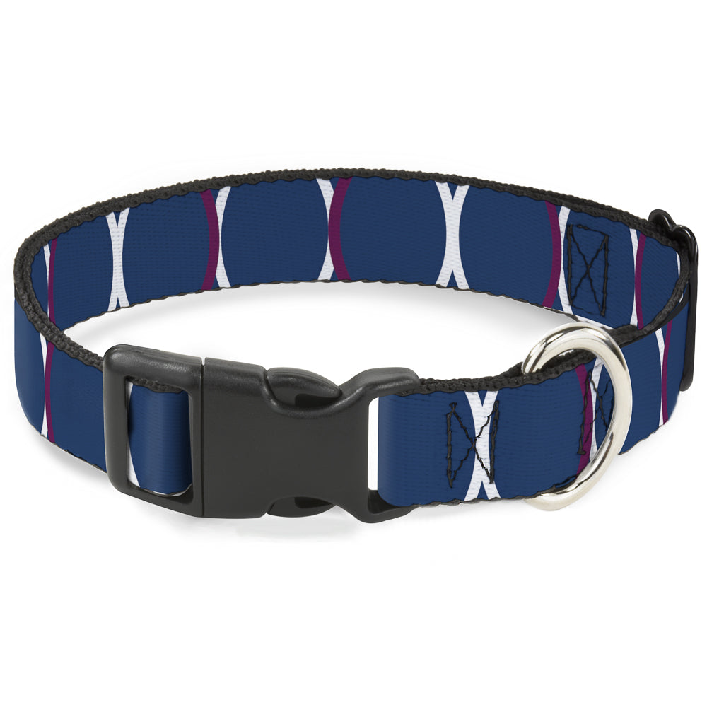 Plastic Clip Collar - Rings Turquoise/White/Fuchsia Plastic Clip Collars Buckle-Down