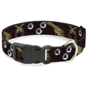 Buckle-Down Plastic Buckle Dog Collar - Revolvers Purple/Green Plastic Clip Collars Buckle-Down