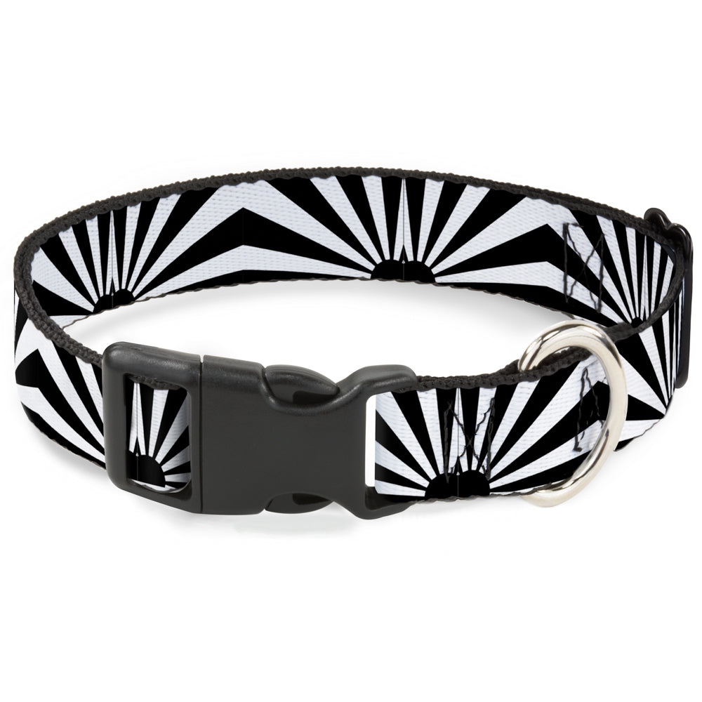 Plastic Clip Collar - Rising Sun White/Black Plastic Clip Collars Buckle-Down