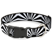 Plastic Clip Collar - Rising Sun White/Black Plastic Clip Collars Buckle-Down