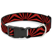 Plastic Clip Collar - Rising Sun Red/Black Plastic Clip Collars Buckle-Down