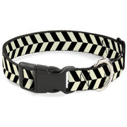 Plastic Clip Collar - Rhombus Split Cream/Black Plastic Clip Collars Buckle-Down