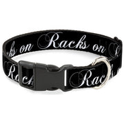 Plastic Clip Collar - RACKS ON RACKS Black/White Plastic Clip Collars Buckle-Down