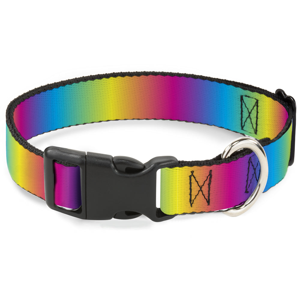 Plastic Clip Collar - Rainbow Ombre Plastic Clip Collars Buckle-Down