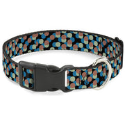 Plastic Clip Collar - Polka Dots Stacked Black/Blue/Sage/Brown Plastic Clip Collars Buckle-Down