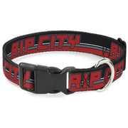 Plastic Clip Collar - RIP CITY/Stripe/Mesh Black/Gray/Red Plastic Clip Collars Buckle-Down