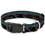 Plastic Clip Collar - Racing Stripes/Digital Camo Black/Gray/Green/Blue/Red Plastic Clip Collars Buckle-Down