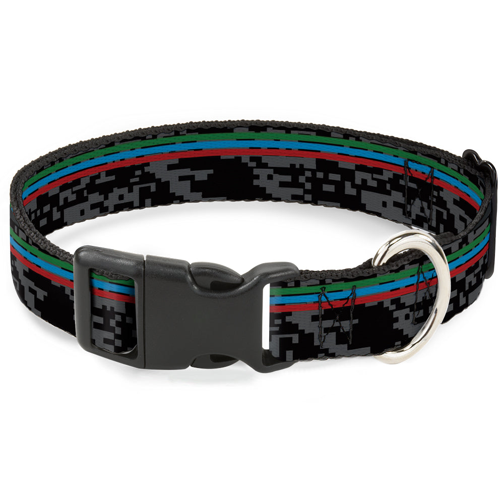 Plastic Clip Collar - Racing Stripes/Digital Camo Black/Gray/Green/Blue/Red Plastic Clip Collars Buckle-Down