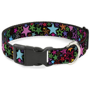Plastic Clip Collar - Stargazer Black/Multi Color Plastic Clip Collars Buckle-Down