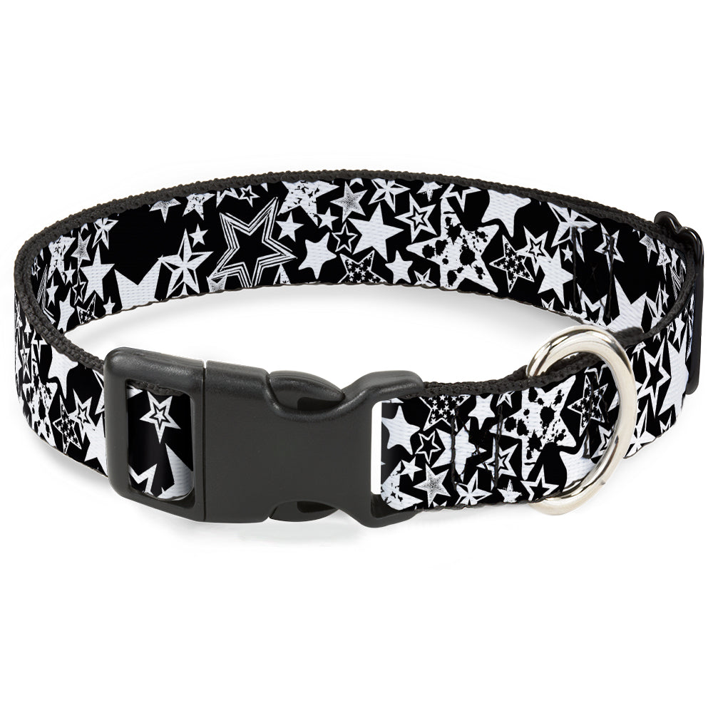 Plastic Clip Collar - Stargazer Black/White Plastic Clip Collars Buckle-Down