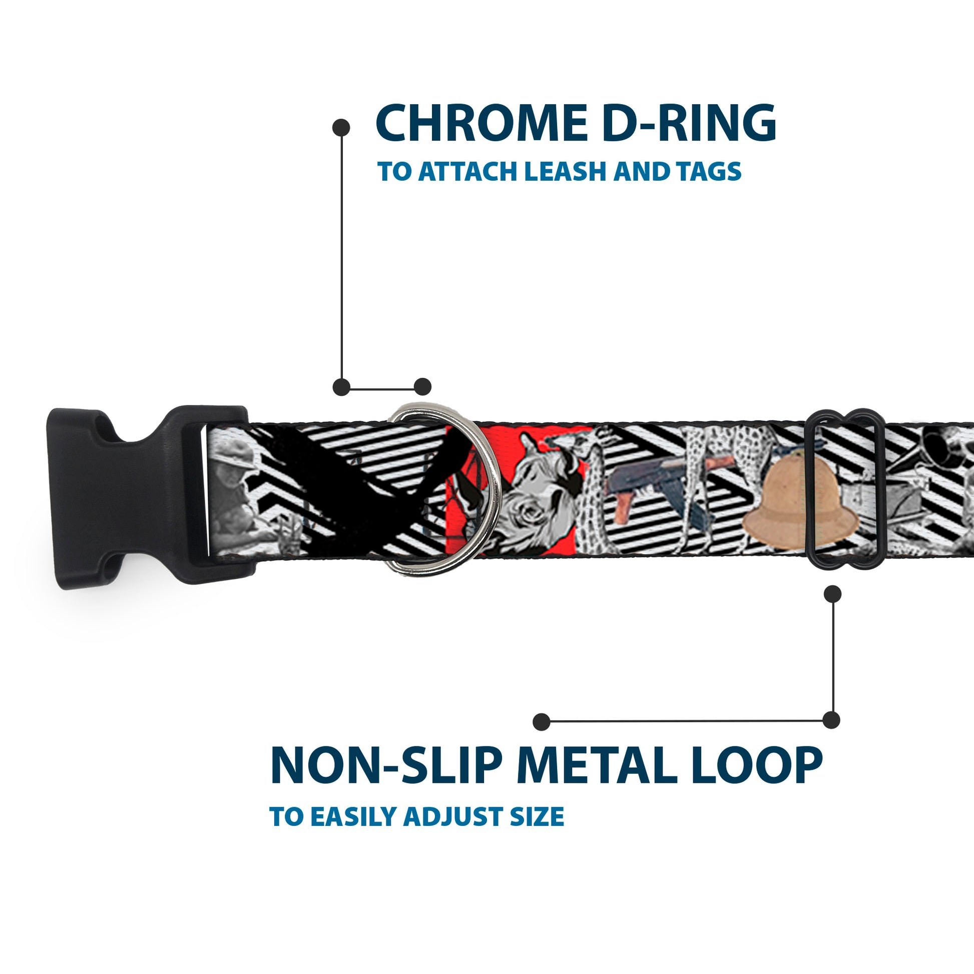 Plastic Clip Collar - Safari Plastic Clip Collars Buckle-Down