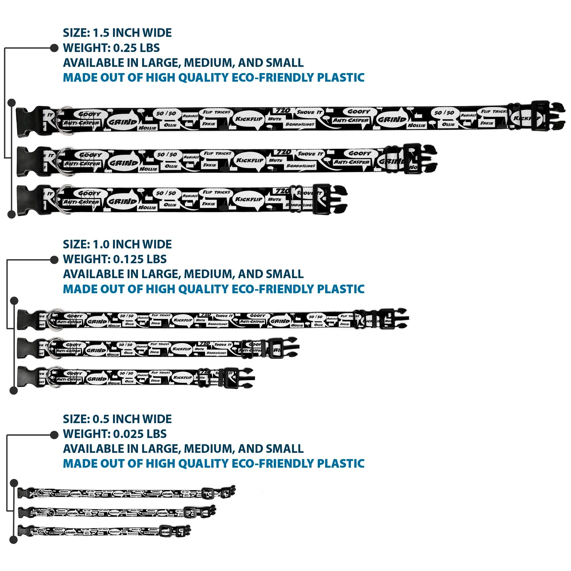 Plastic Clip Collar - Skater Bubbles Plastic Clip Collars Buckle-Down