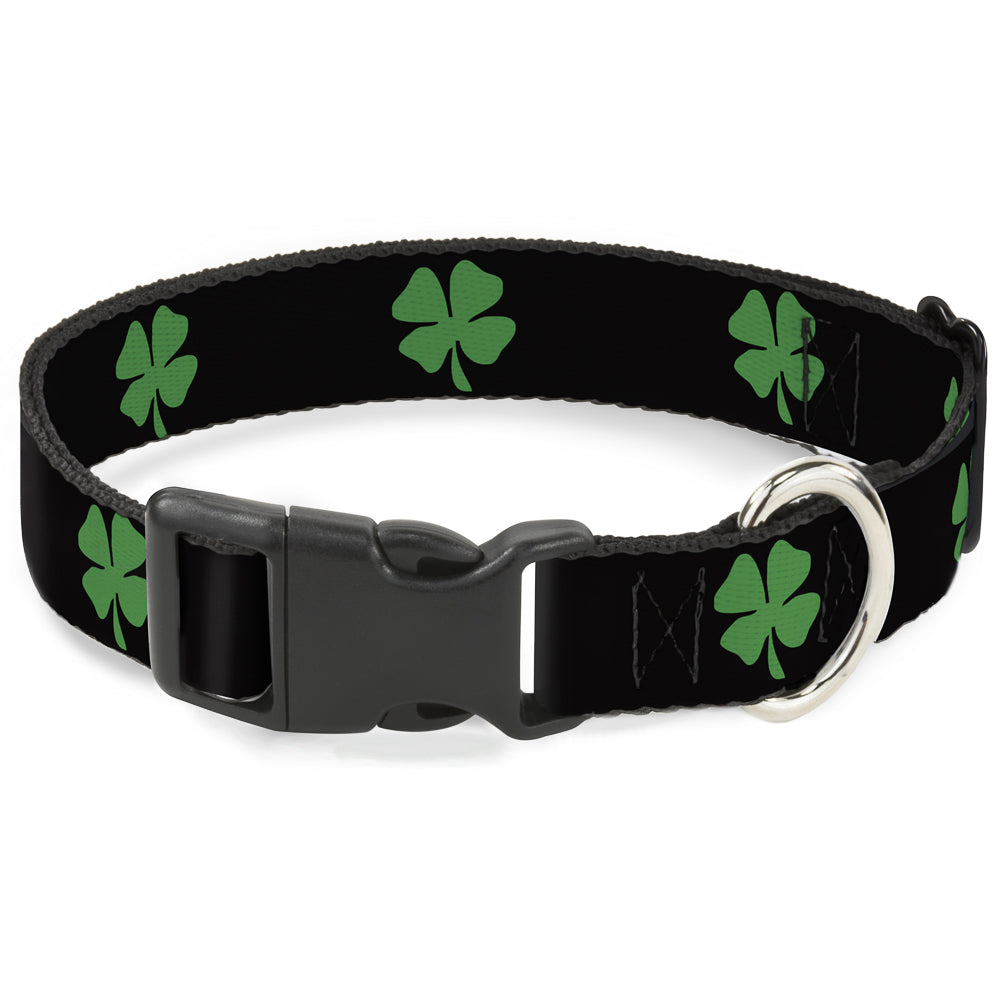 Plastic Clip Collar - St. Pat's Black/Green Plastic Clip Collars Buckle-Down