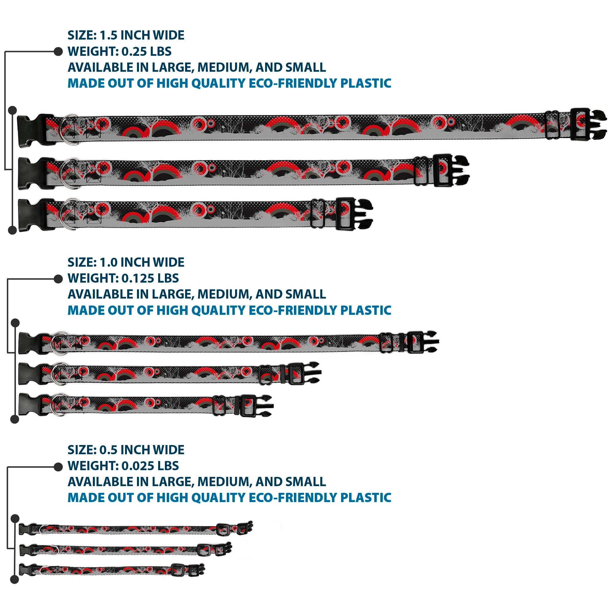 Plastic Clip Collar - Starry Forest Plastic Clip Collars Buckle-Down