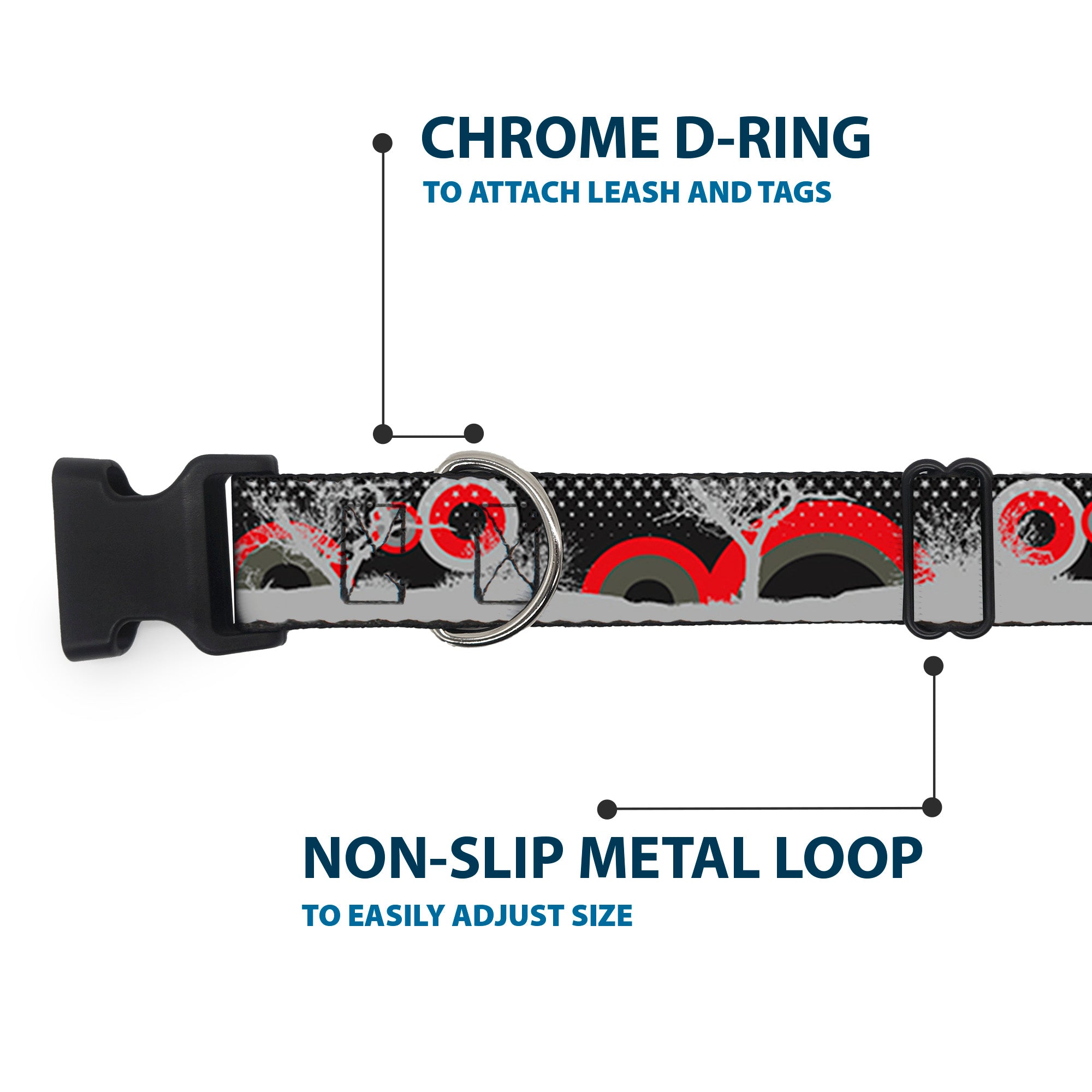 Plastic Clip Collar - Starry Forest Plastic Clip Collars Buckle-Down