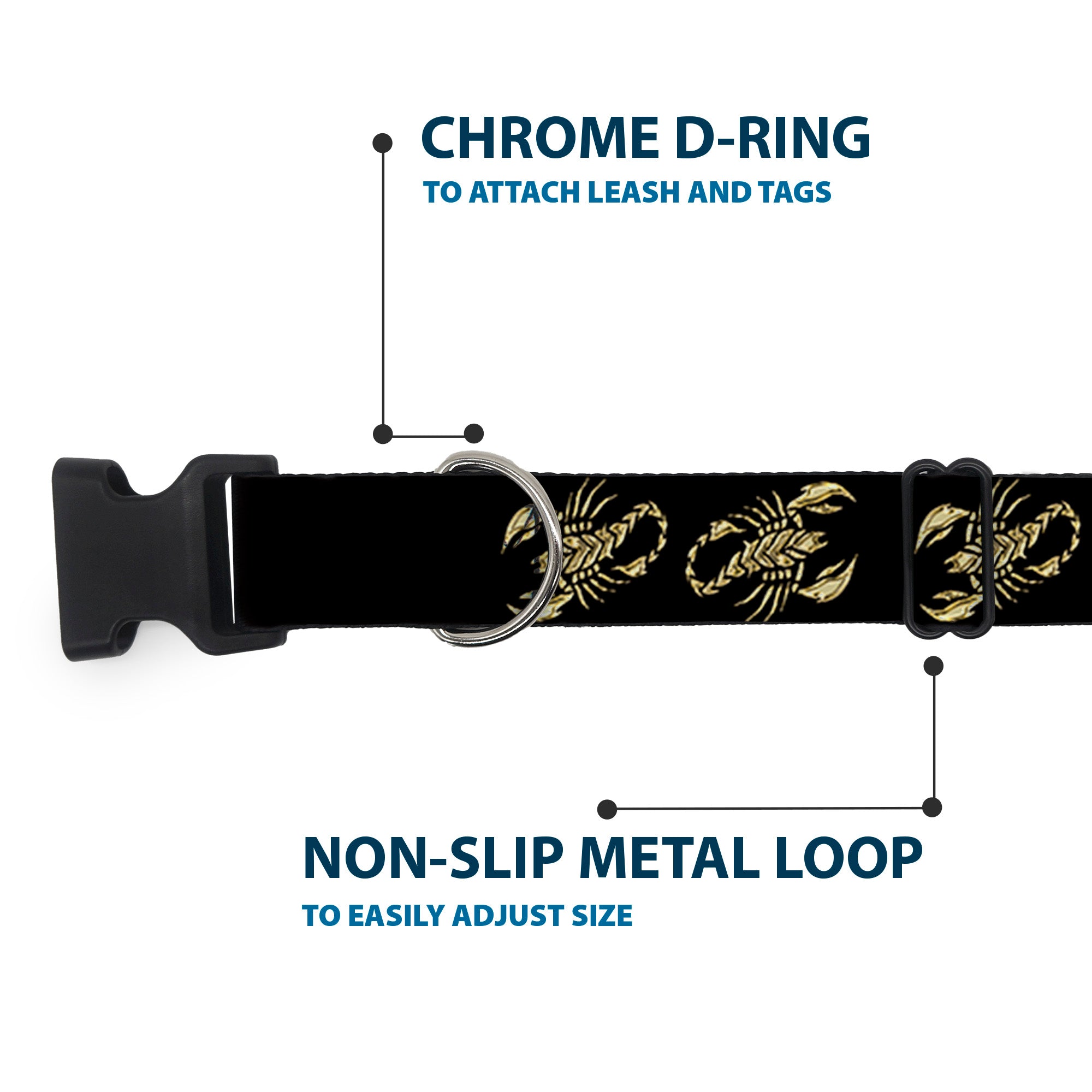 Plastic Clip Collar - Scorpion Plastic Clip Collars Buckle-Down