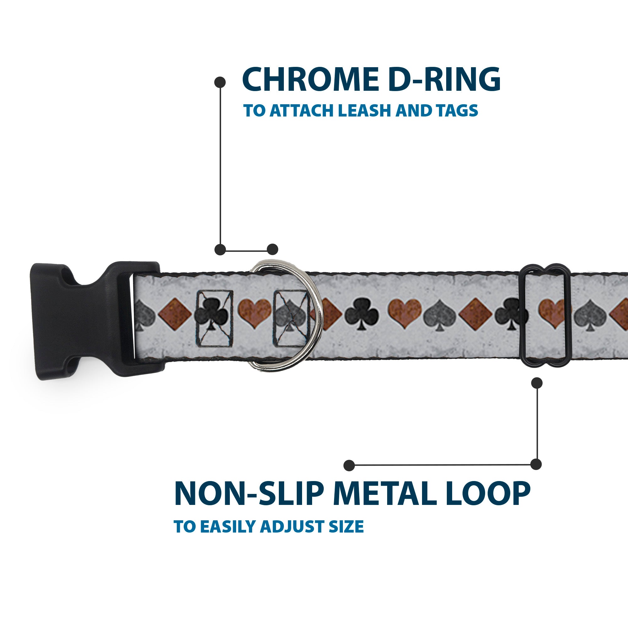 Plastic Clip Collar - Suits Gray Stone Plastic Clip Collars Buckle-Down