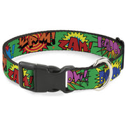 Plastic Clip Collar - Sound Effects Green/Multi Color Plastic Clip Collars Buckle-Down