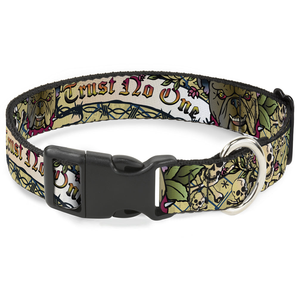 Plastic Clip Collar - Trust No One Tan Plastic Clip Collars Buckle-Down