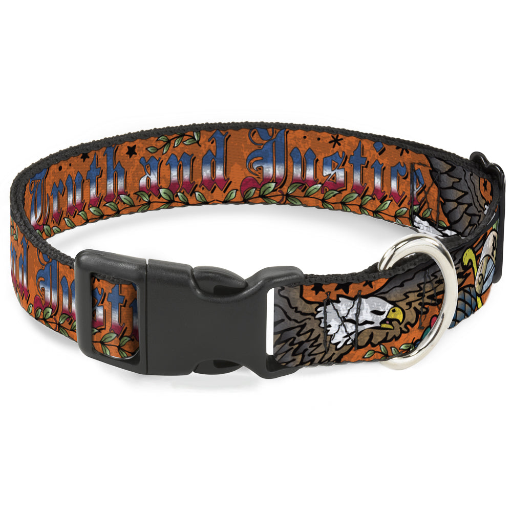 Plastic Clip Collar - Truth and Justice Orange Plastic Clip Collars Buckle-Down