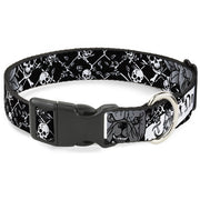 Plastic Clip Collar - Trust No One Black/White Plastic Clip Collars Buckle-Down