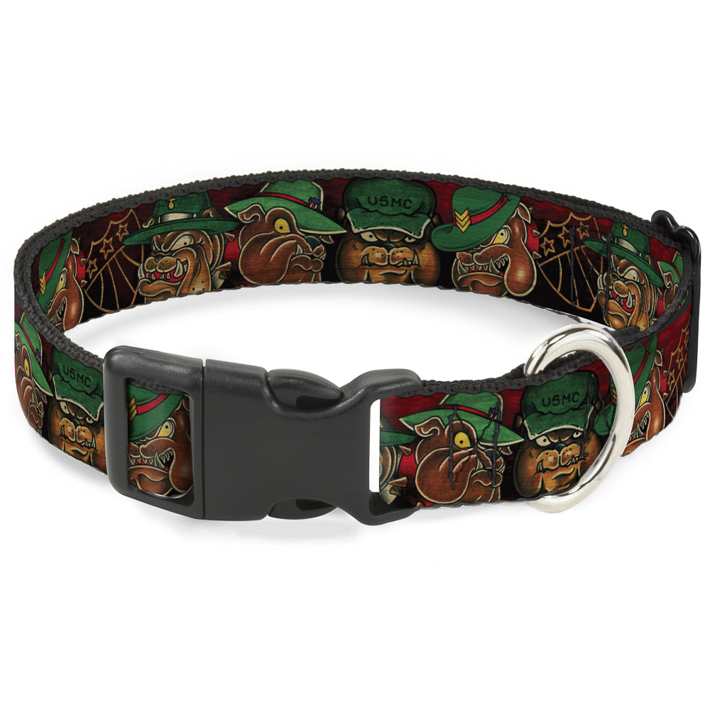 Plastic Clip Collar - TJ-Bulldog Plastic Clip Collars Tattoo Johnny