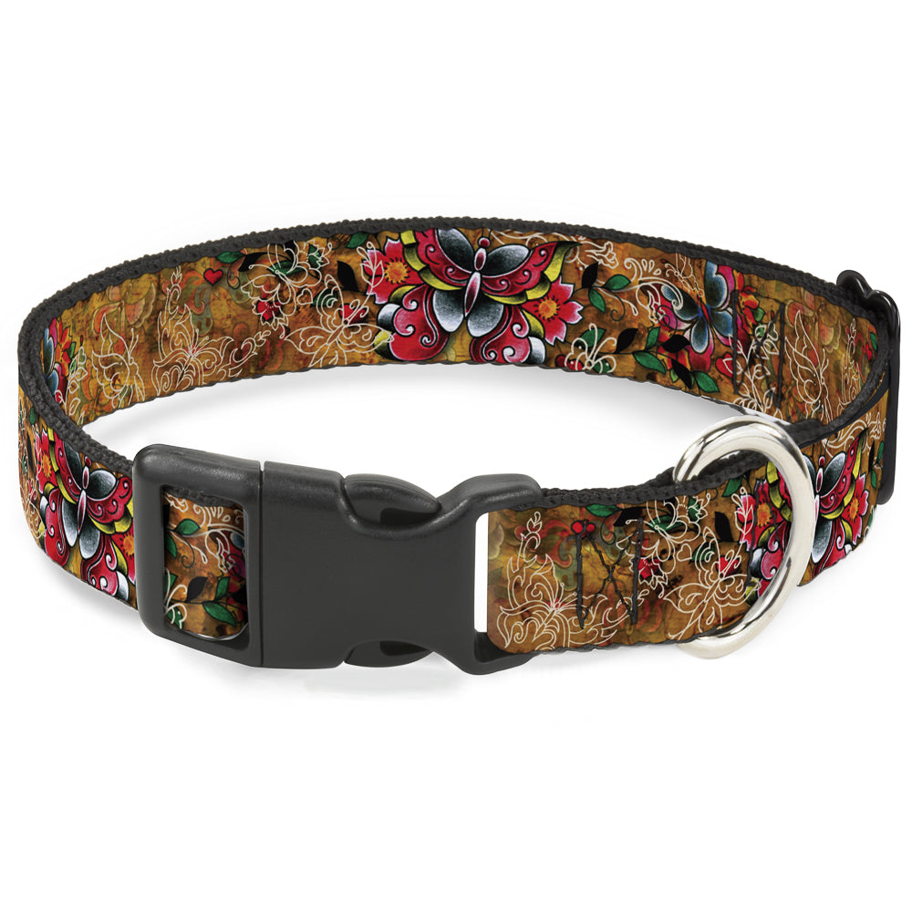 Plastic Clip Collar - Tattoo Johnny-Butterflies Plastic Clip Collars Tattoo Johnny