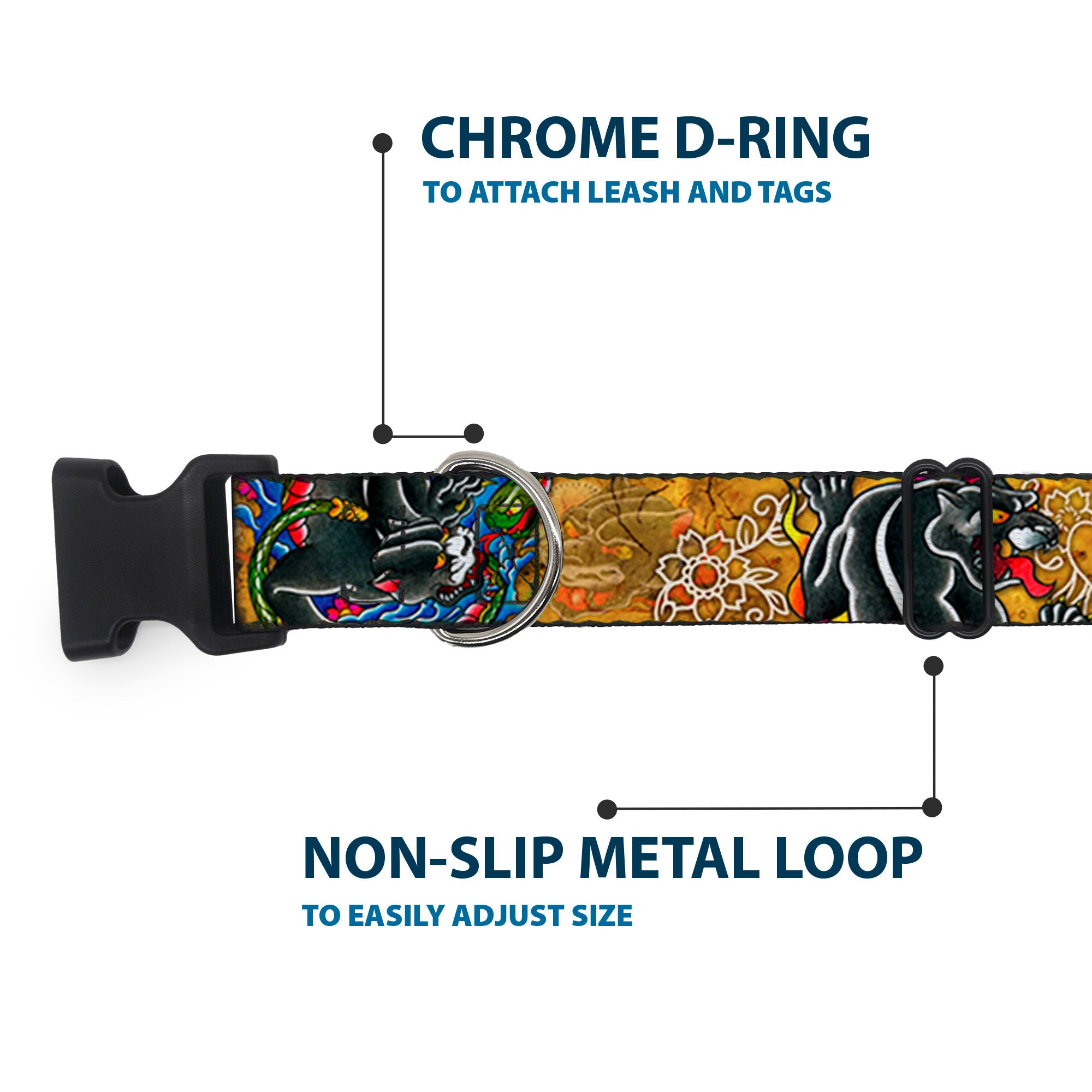 Plastic Clip Collar - TJ-Panther Plastic Clip Collars Tattoo Johnny