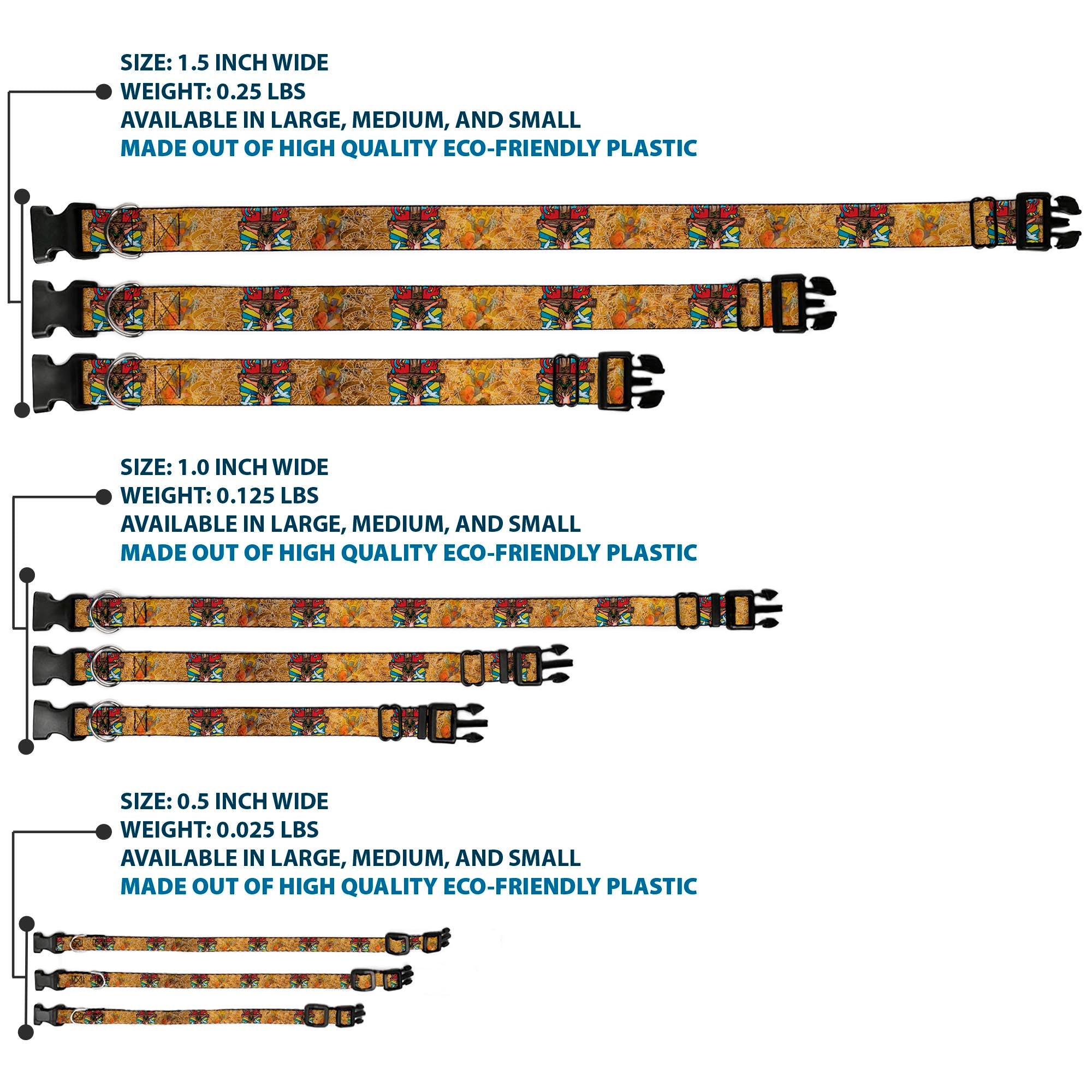 Plastic Clip Collar - TJ-Religious Plastic Clip Collars Tattoo Johnny