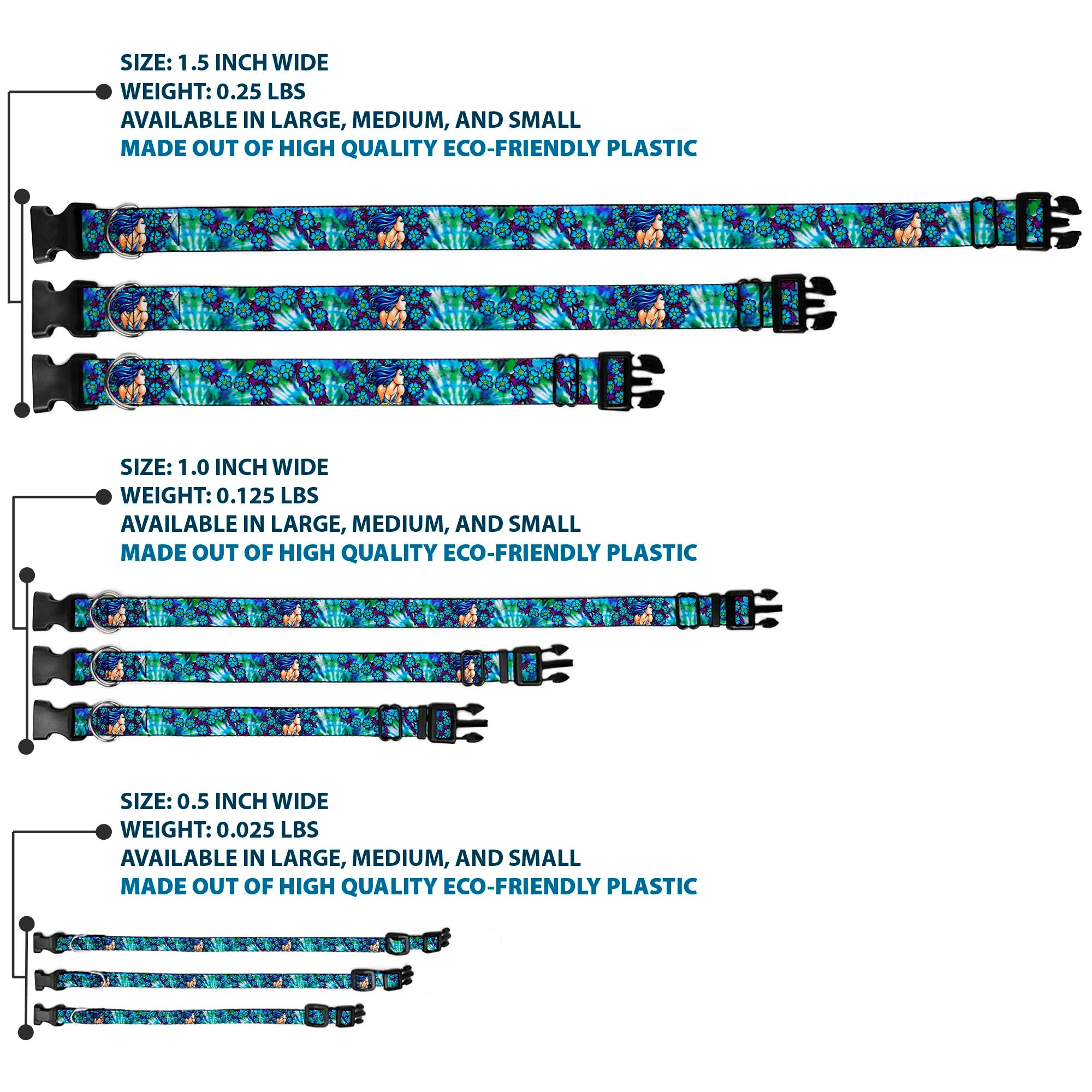 Plastic Clip Collar - TJ-Blue Hair Plastic Clip Collars Tattoo Johnny