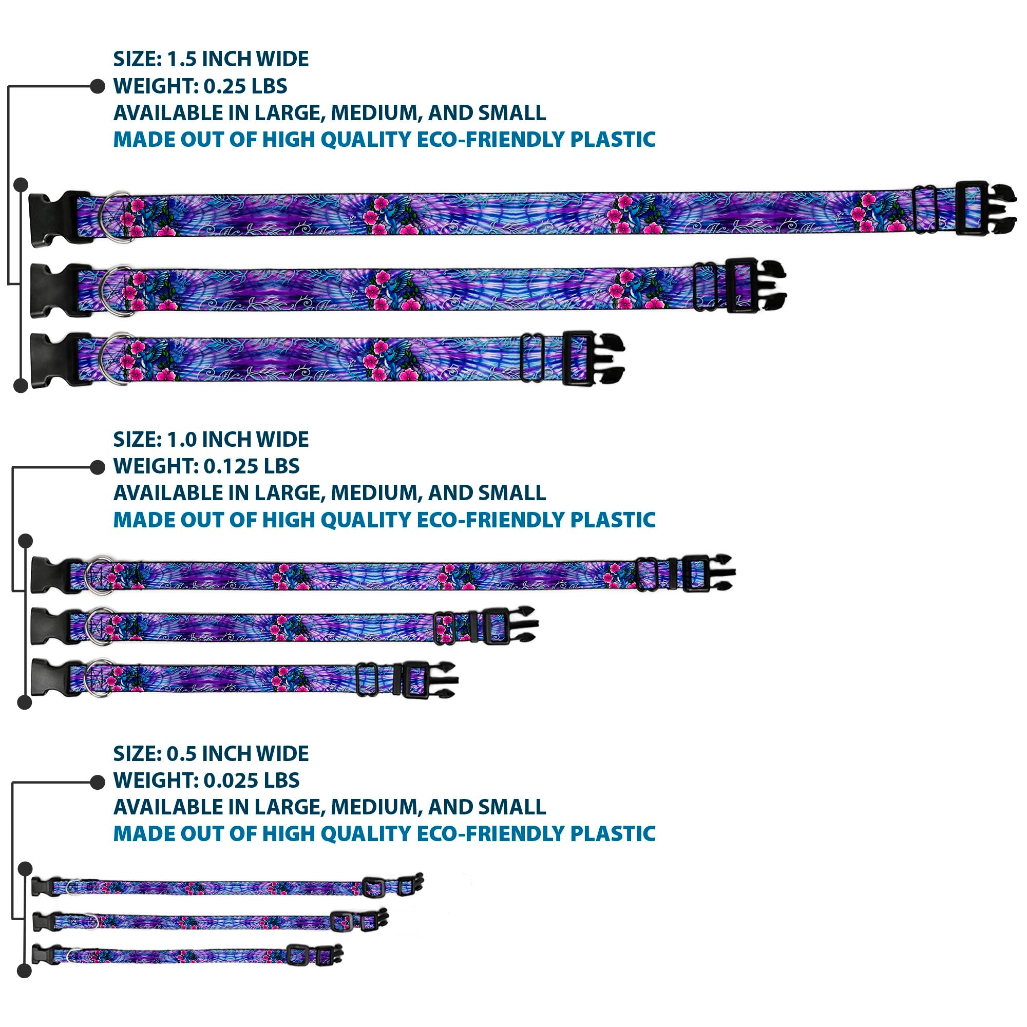 Plastic Clip Collar - TJ-Hummingbird Plastic Clip Collars Tattoo Johnny