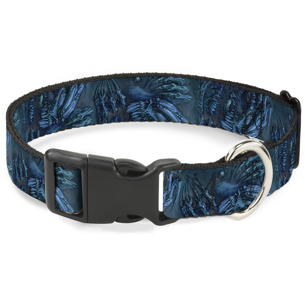 Plastic Clip Collar - TJ-Brutal Blue Plastic Clip Collars Tattoo Johnny