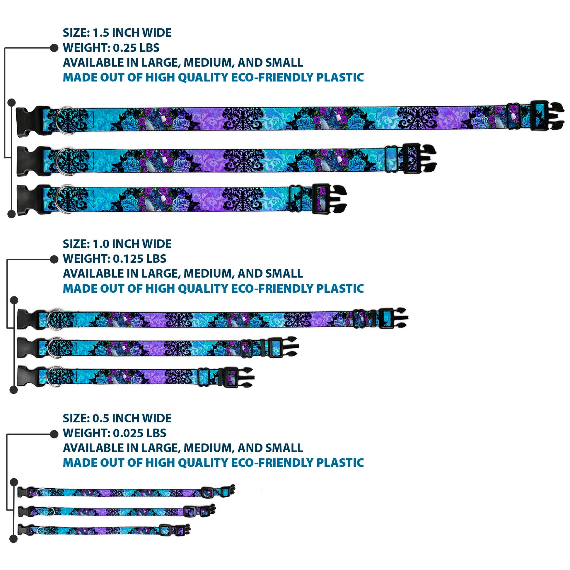 Plastic Clip Collar - TJ-Fairy Blue Hair Plastic Clip Collars Tattoo Johnny