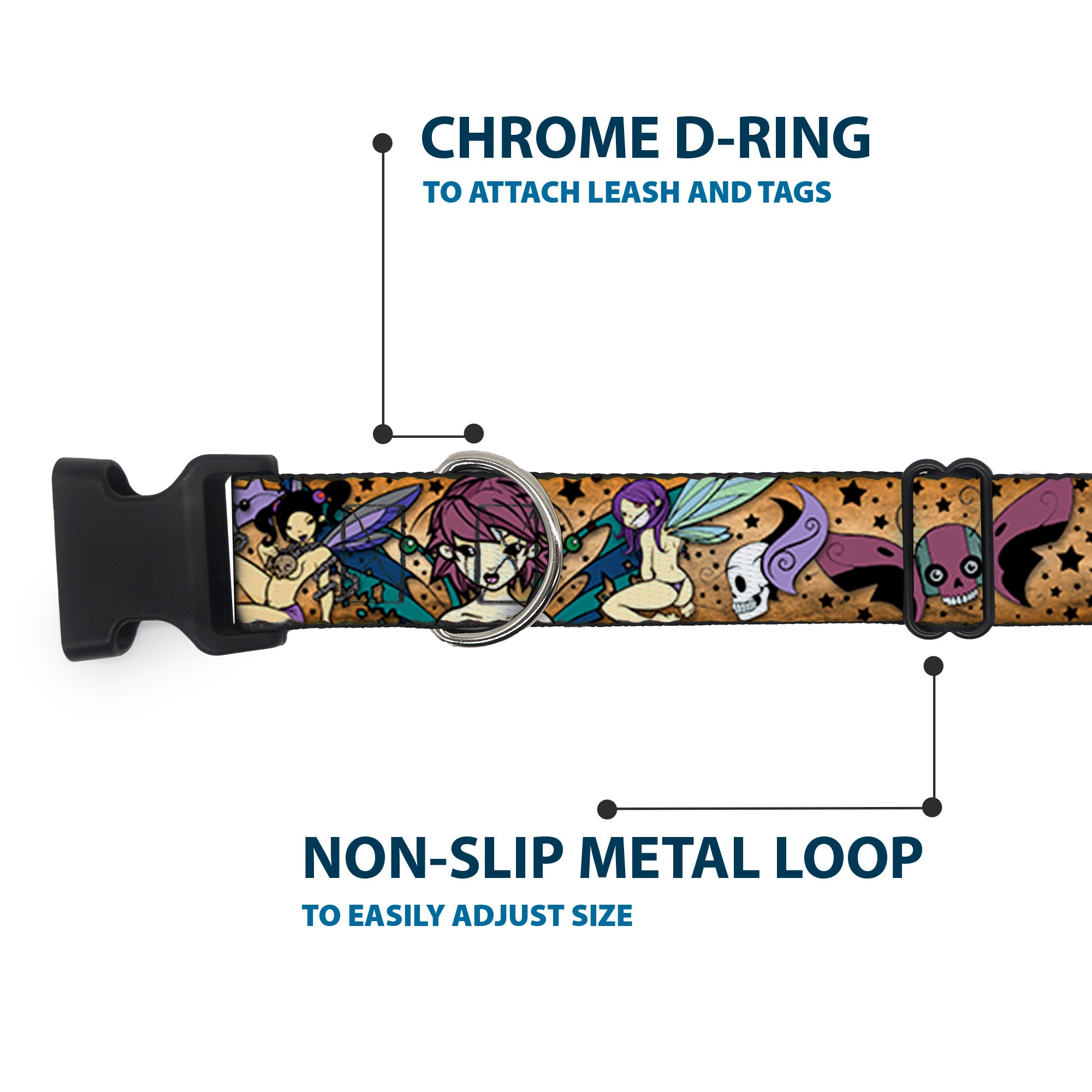 Plastic Clip Collar - TJ-Fairy Gothic Plastic Clip Collars Tattoo Johnny