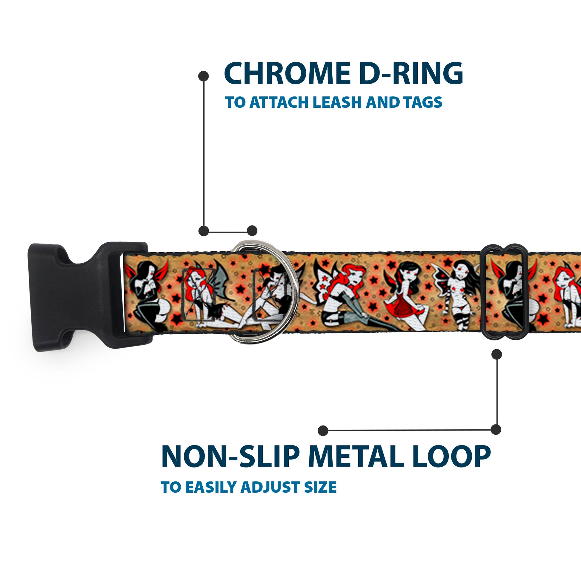 Plastic Clip Collar - TJ-Twisted Fairies Plastic Clip Collars Tattoo Johnny