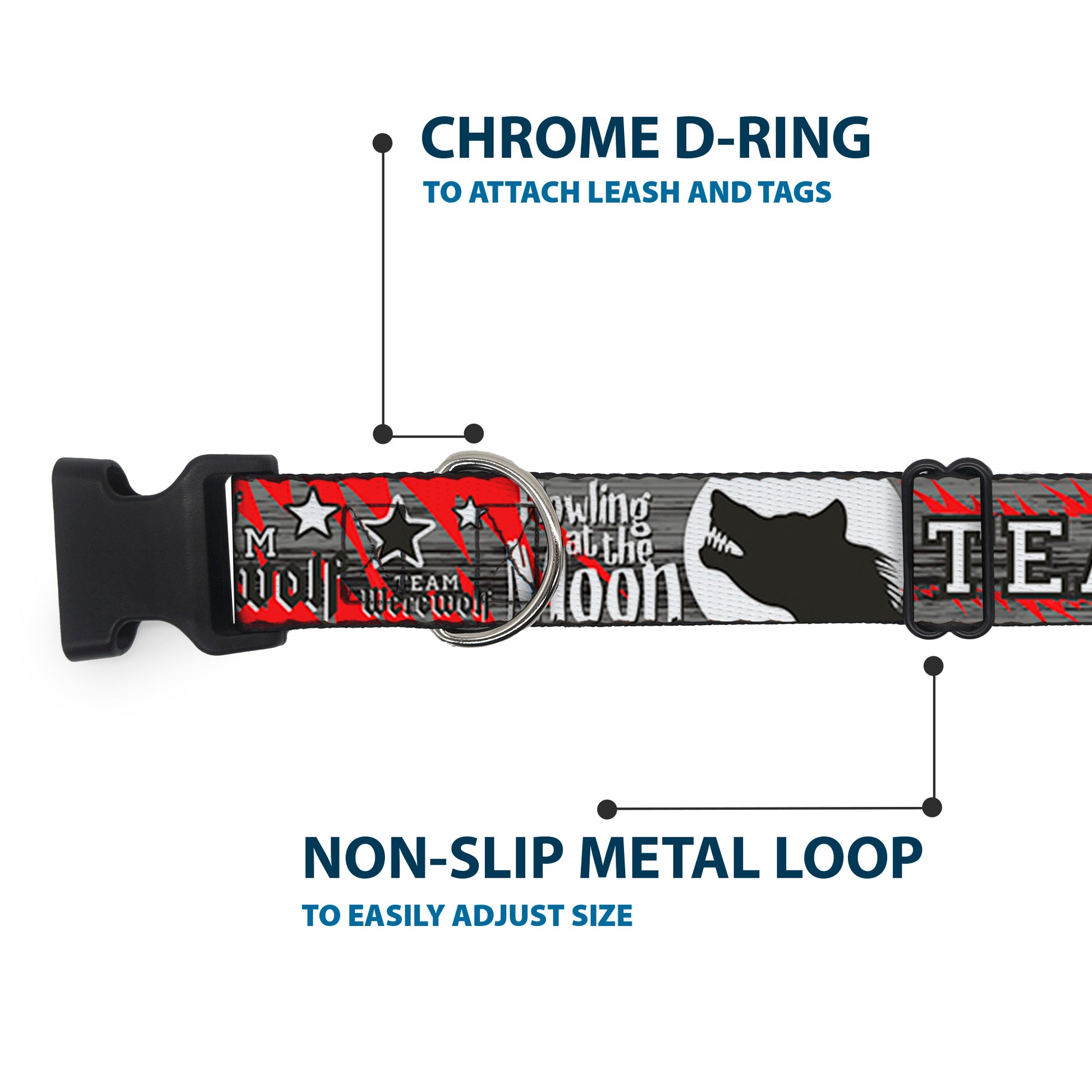Plastic Clip Collar - Team Werewolf Plastic Clip Collars Buckle-Down