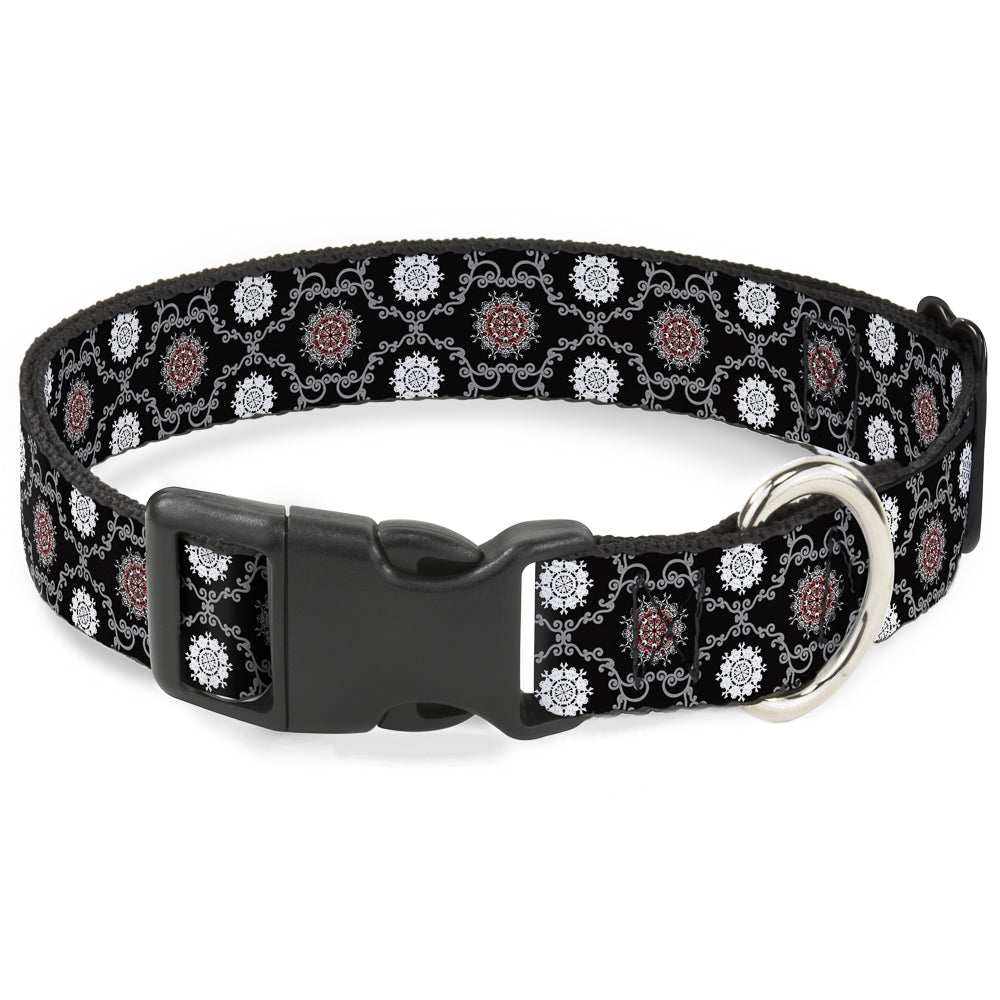 Plastic Clip Collar - Tapestry 1 Black Plastic Clip Collars Buckle-Down