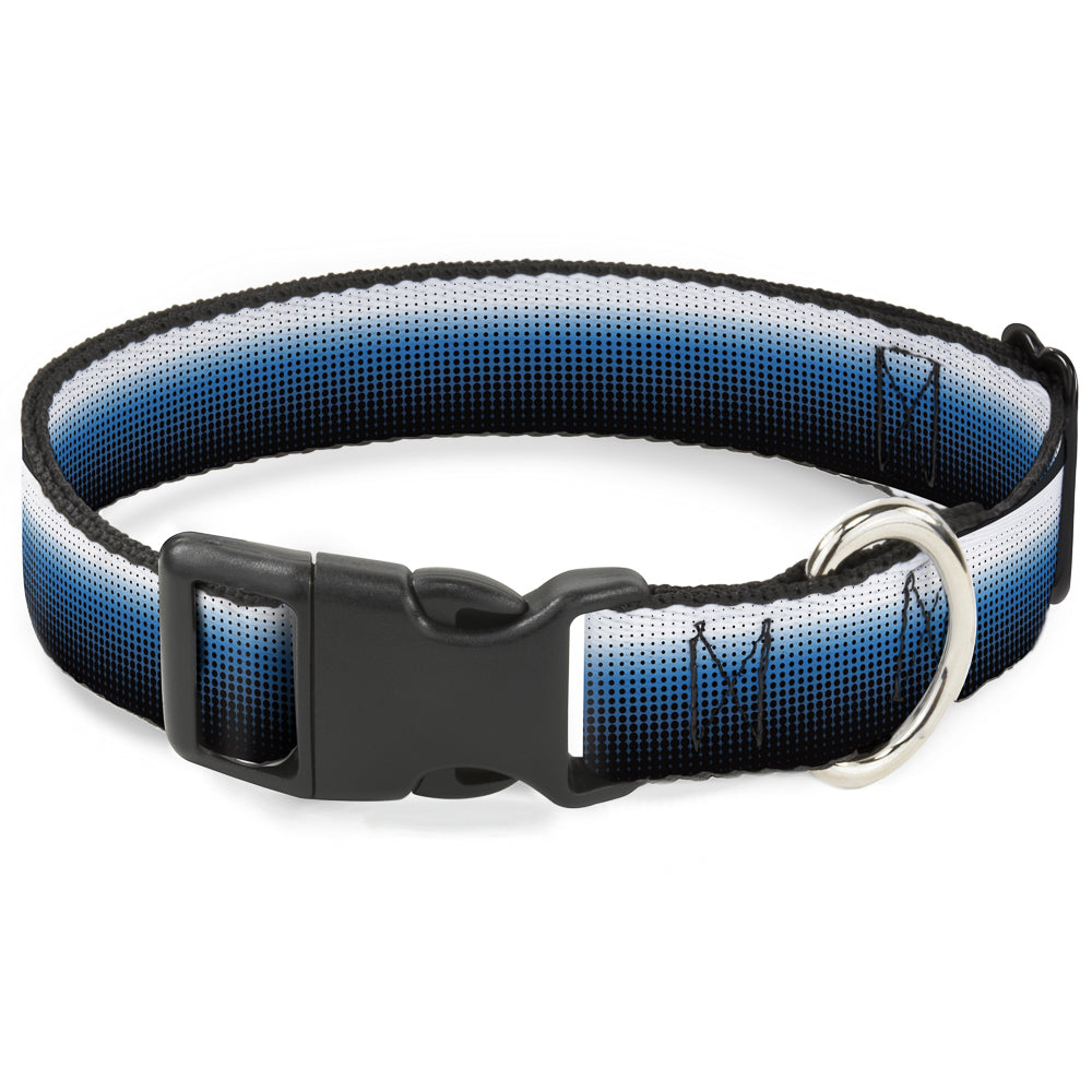 Plastic Clip Collar - Transitioning Dots White/Blue/Black Plastic Clip Collars Buckle-Down